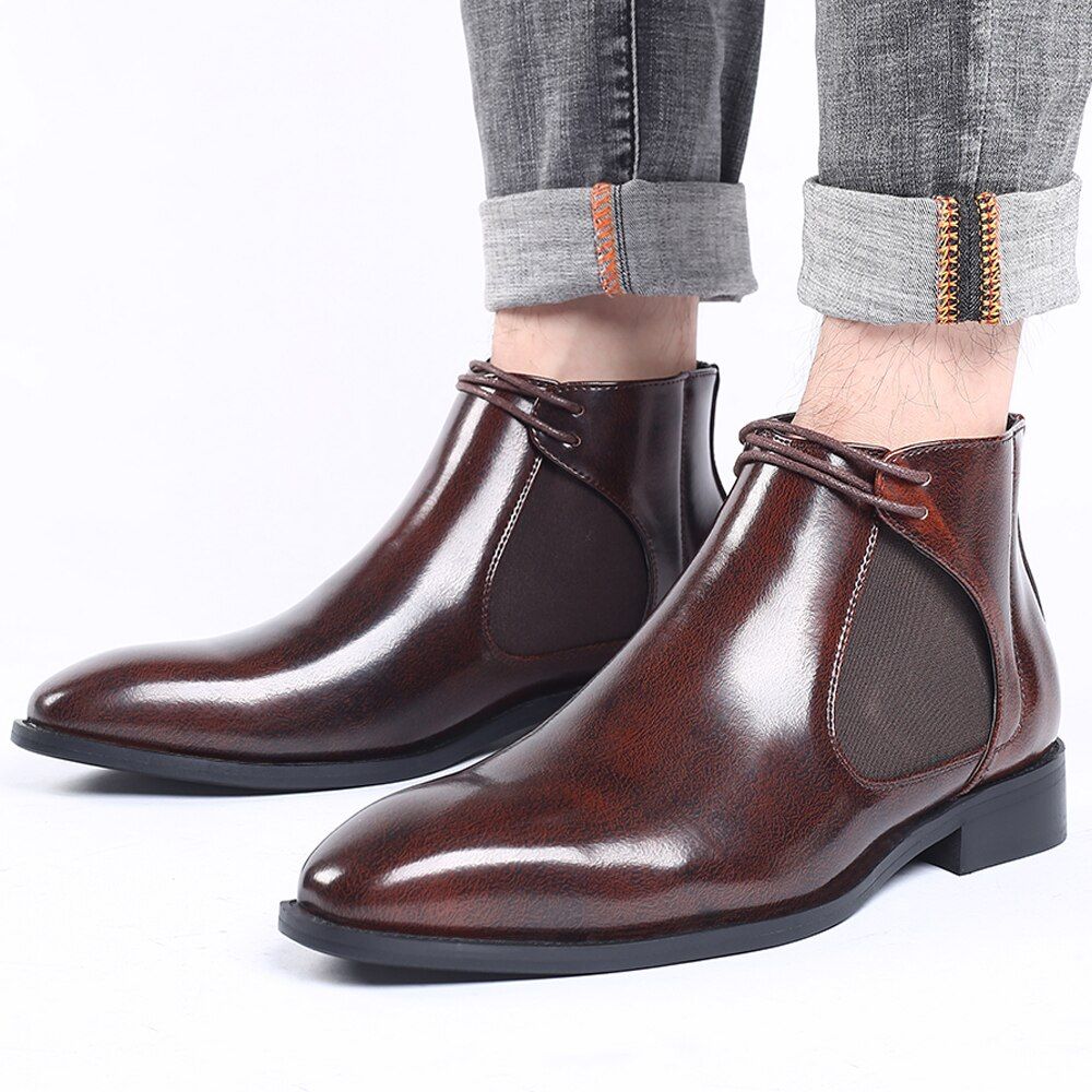 Business Elegante Skinnspissede Chukka-sko