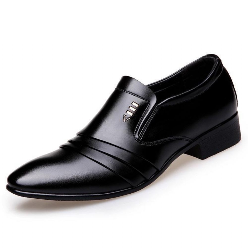 Dress Loafers Pointy Black Shoes