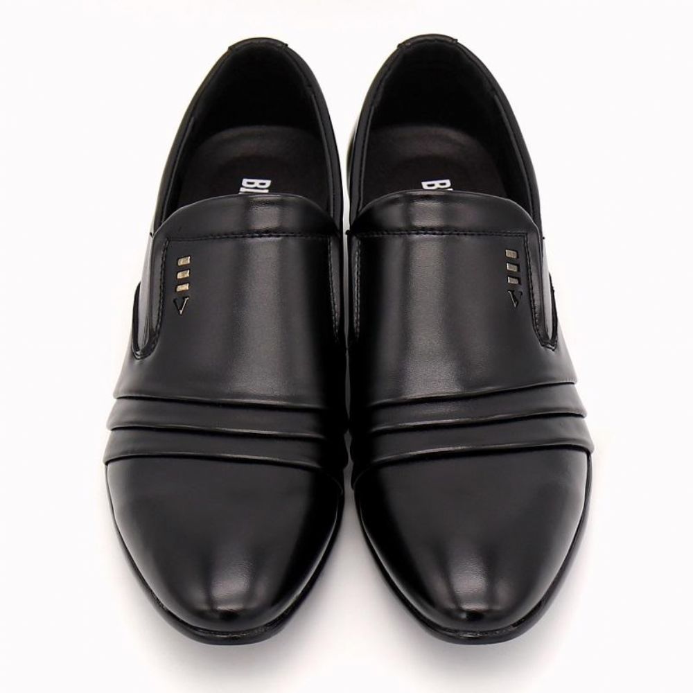 Dress Loafers Pointy Black Shoes