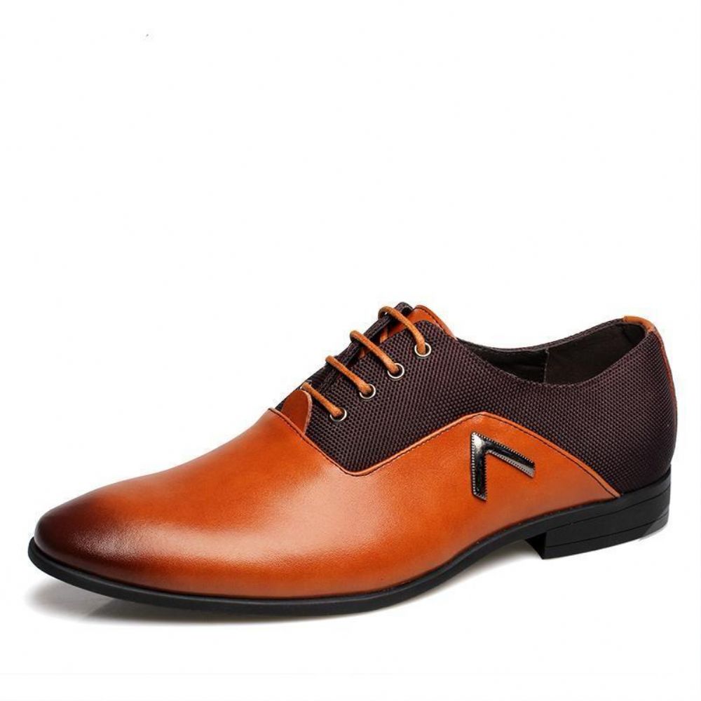 Lær Elegant Design Casual Oxfords