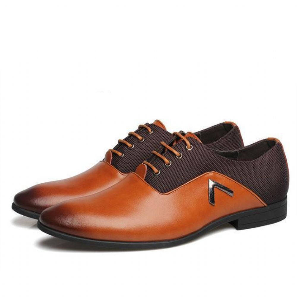 Lær Elegant Design Casual Oxfords