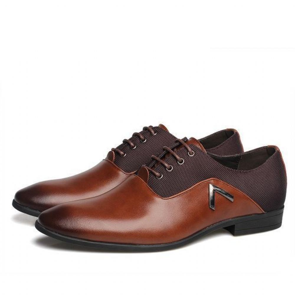 Lær Elegant Design Casual Oxfords