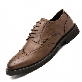 Menn Brogue British Casual Leather Dress Sko