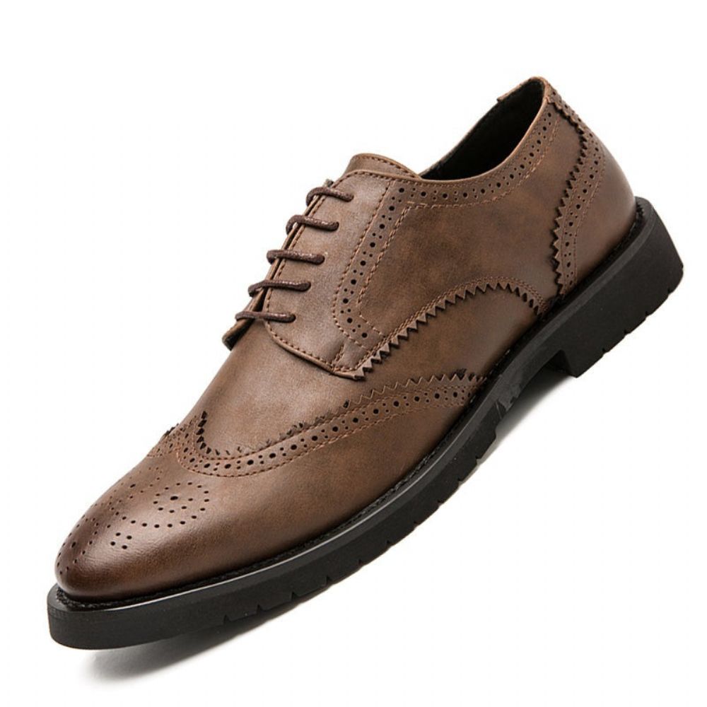 Menn Brogue British Casual Leather Dress Sko