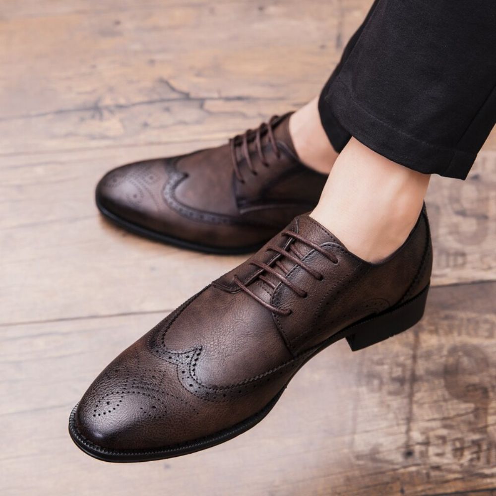 Menn Retro Brogue Business Oxford Sko