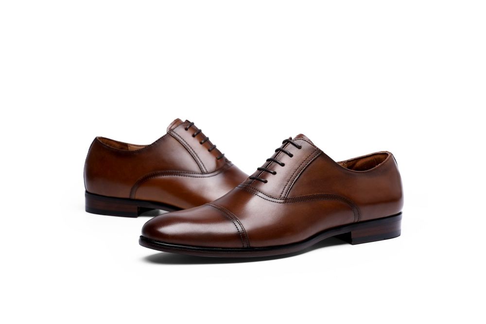 Retro Bullock-skinn Oxford-sko