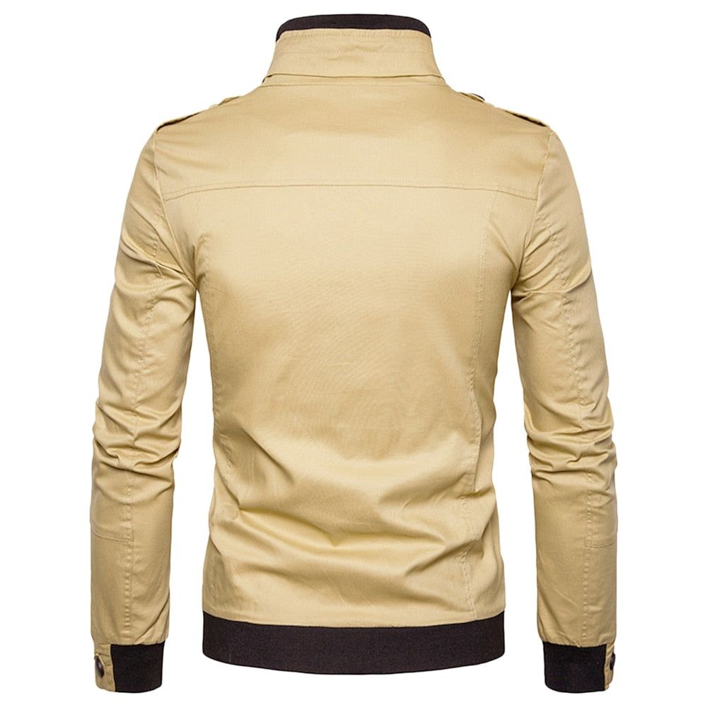 Epaulet Design Lommer Zip Up Jacket
