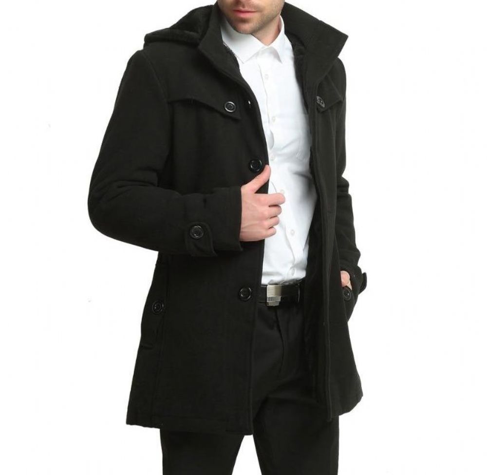 Fashion Thicken Weigh Wool Business Coat