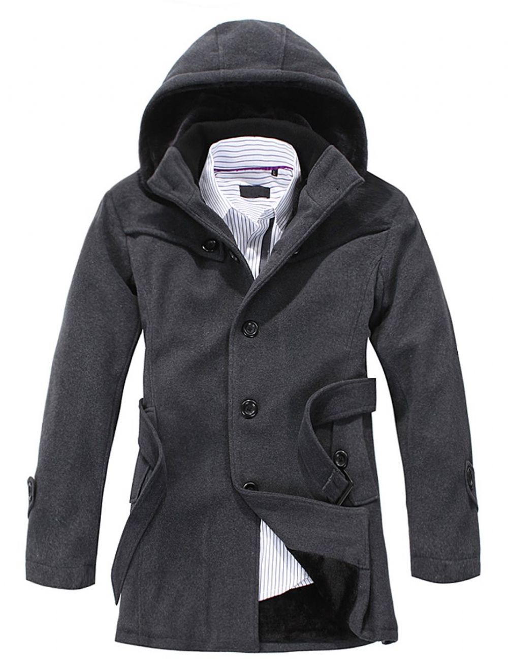 Fashion Thicken Weigh Wool Business Coat