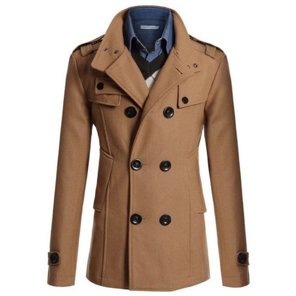 Gentlemen Ullstil Menns Peacoat