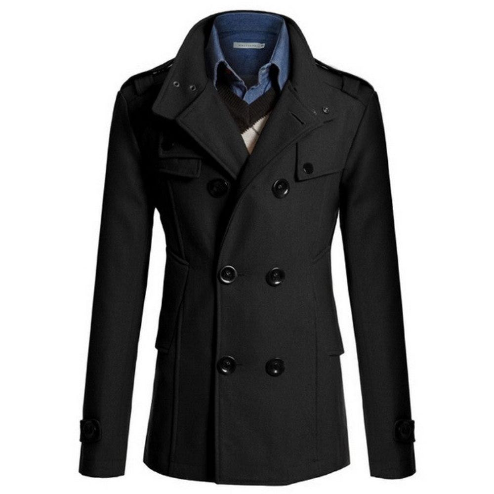 Gentlemen Ullstil Menns Peacoat