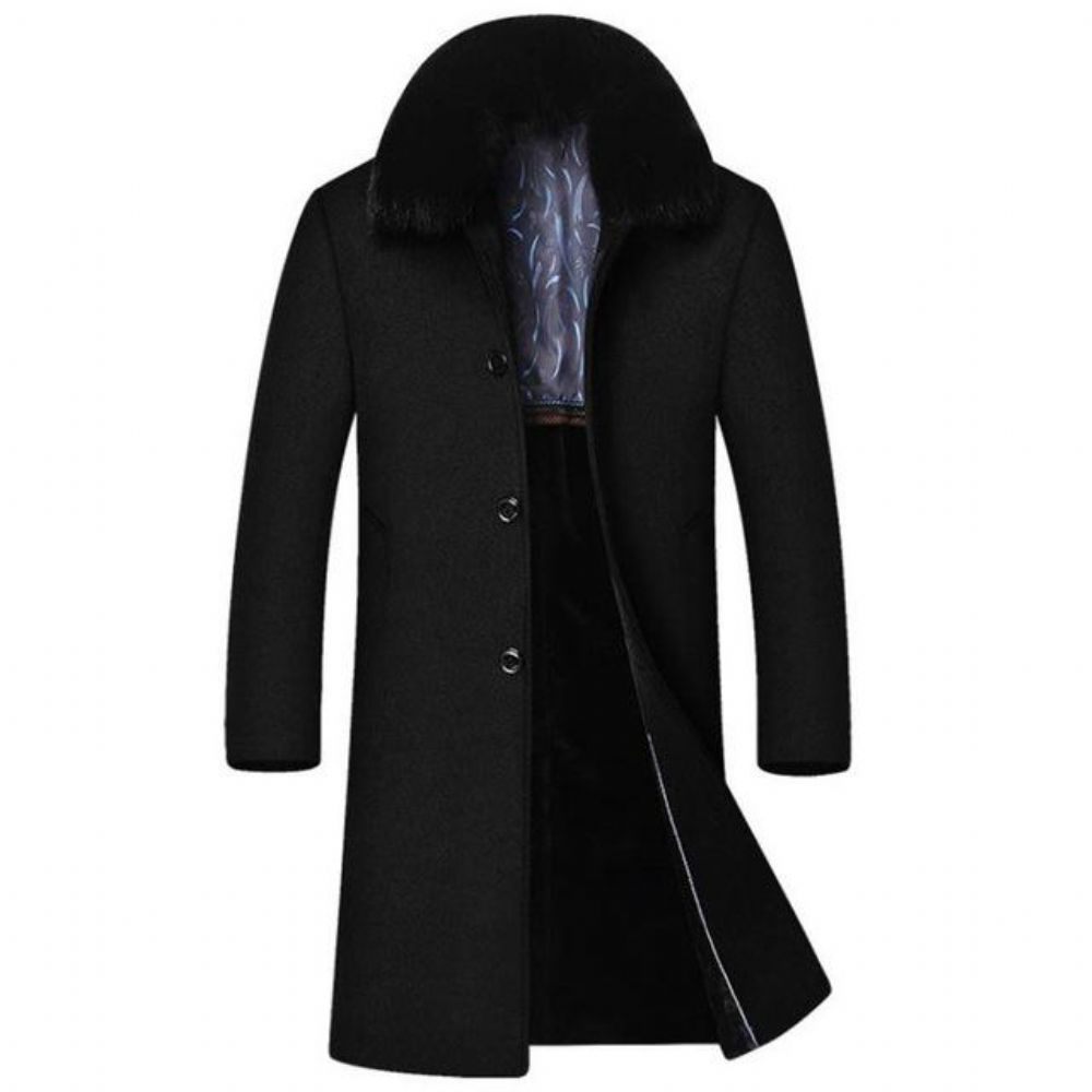 High-end Business Warm Velvet Overcoat For Menn