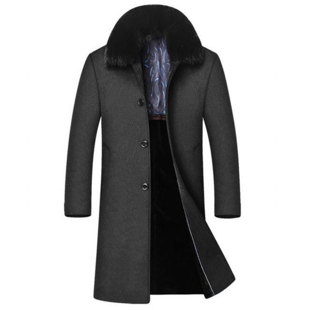 High-end Business Warm Velvet Overcoat For Menn