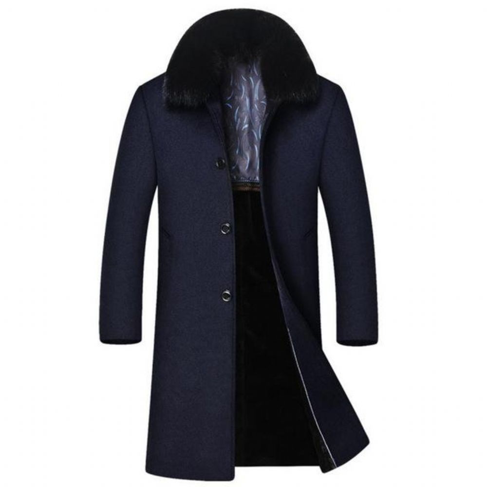 High-end Business Warm Velvet Overcoat For Menn