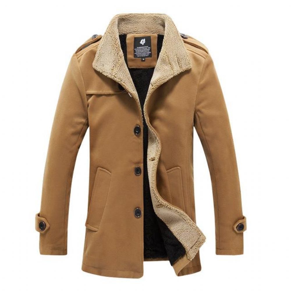 Lammeull Stand Collar Peacoat