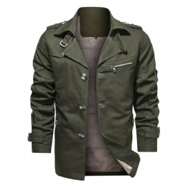 Lapel Fashion Single Breasted Trench Coat