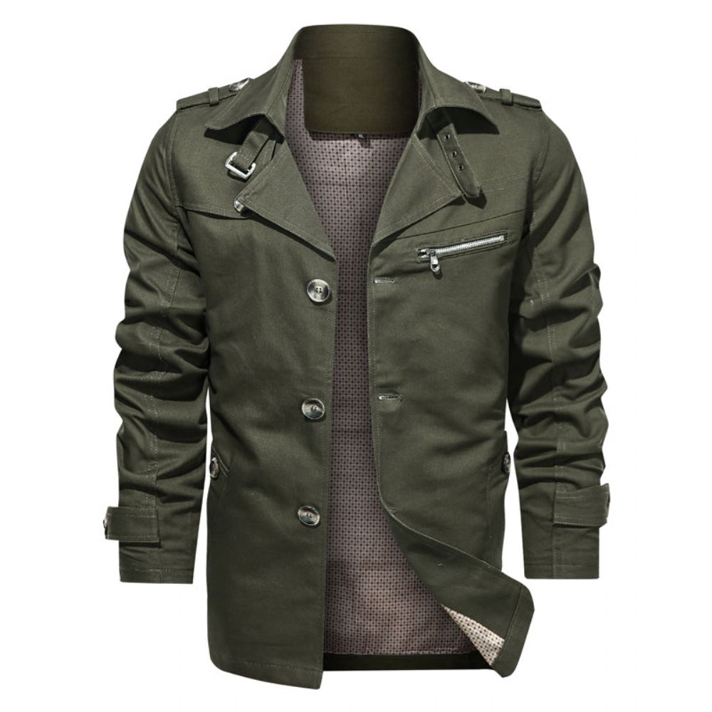 Lapel Fashion Single Breasted Trench Coat