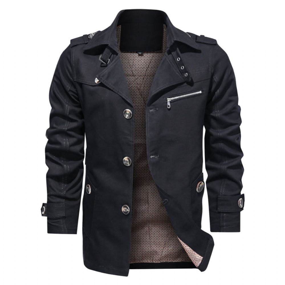 Lapel Fashion Single Breasted Trench Coat