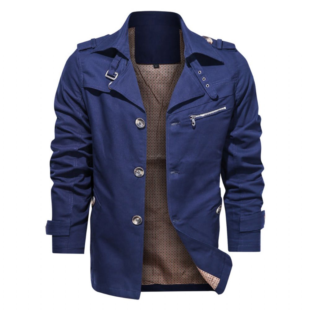 Lapel Fashion Single Breasted Trench Coat