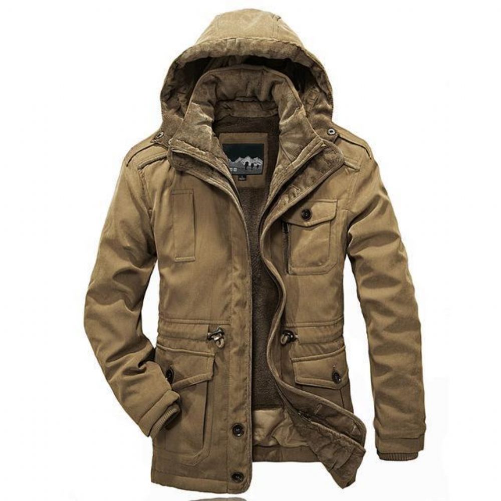 Menn Warm Heavy Wool Parka