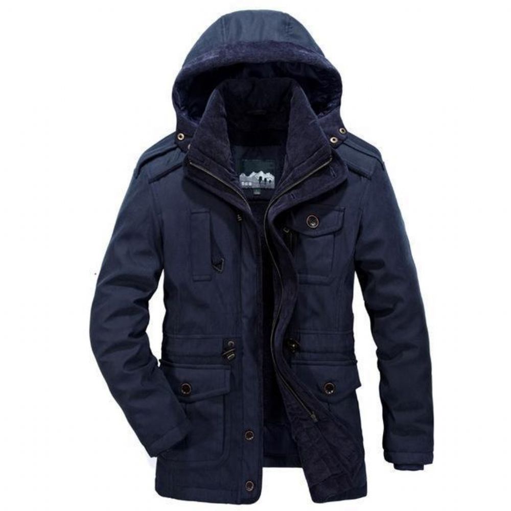 Menn Warm Heavy Wool Parka