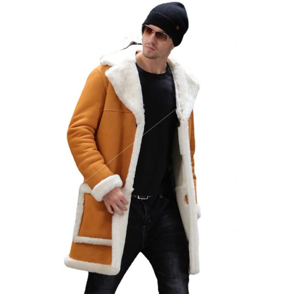 Parka Fall Warm Plain Pocket Long Trench Coat