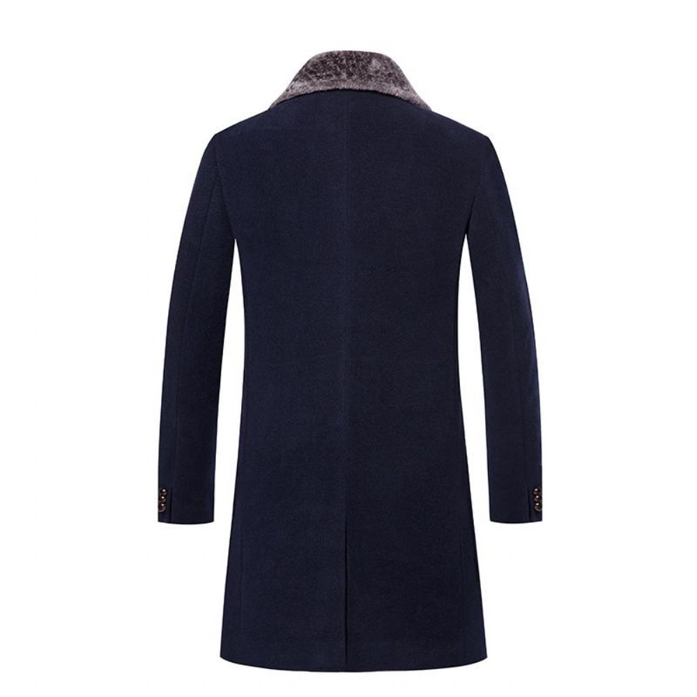 Skjøtekrage Ull Casual Trench Overcoat