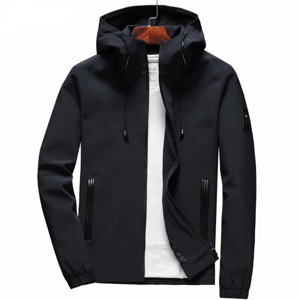 Slim Fit Casual Windbreaker-jakke For Menn