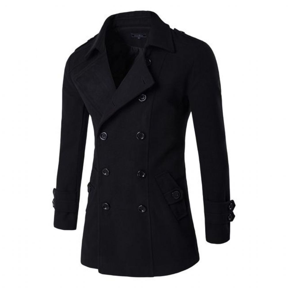 Ullblandinger Double Breasted Peacoat