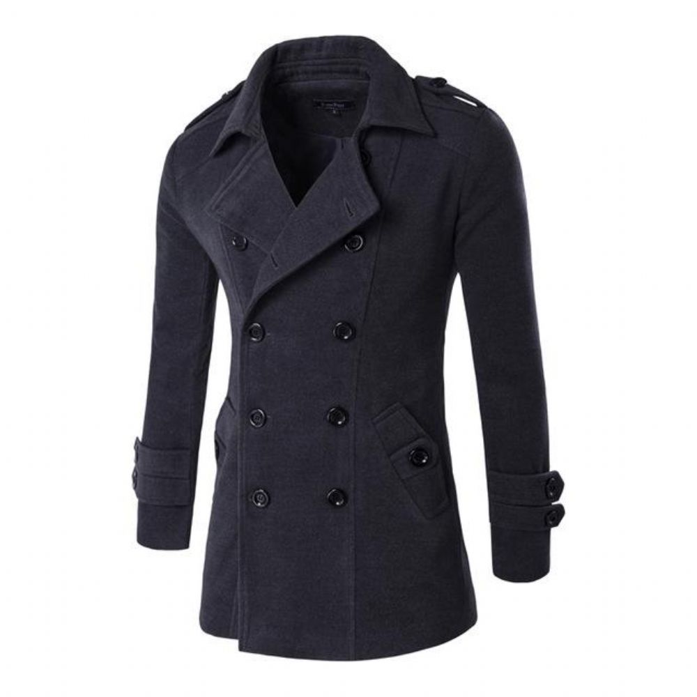 Ullblandinger Double Breasted Peacoat