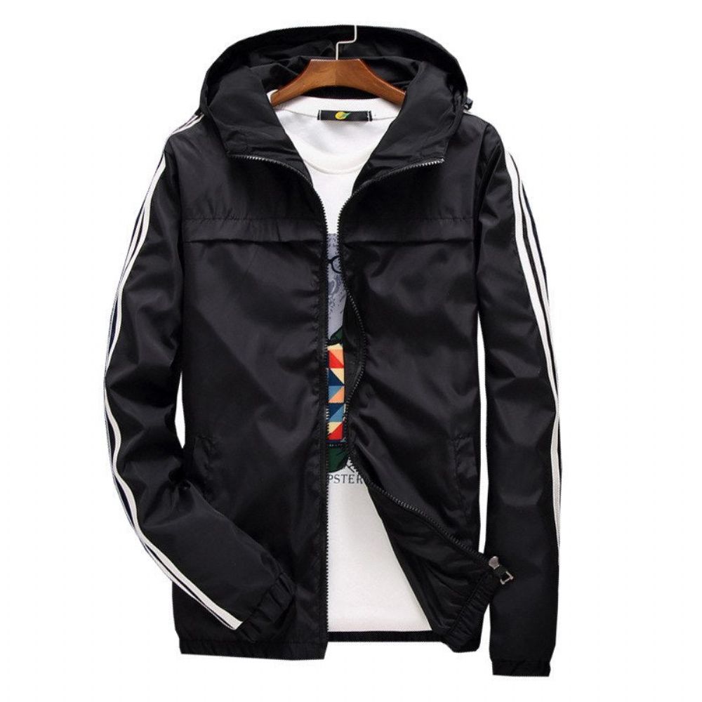 Windbreaker Stripete Baseballjakke