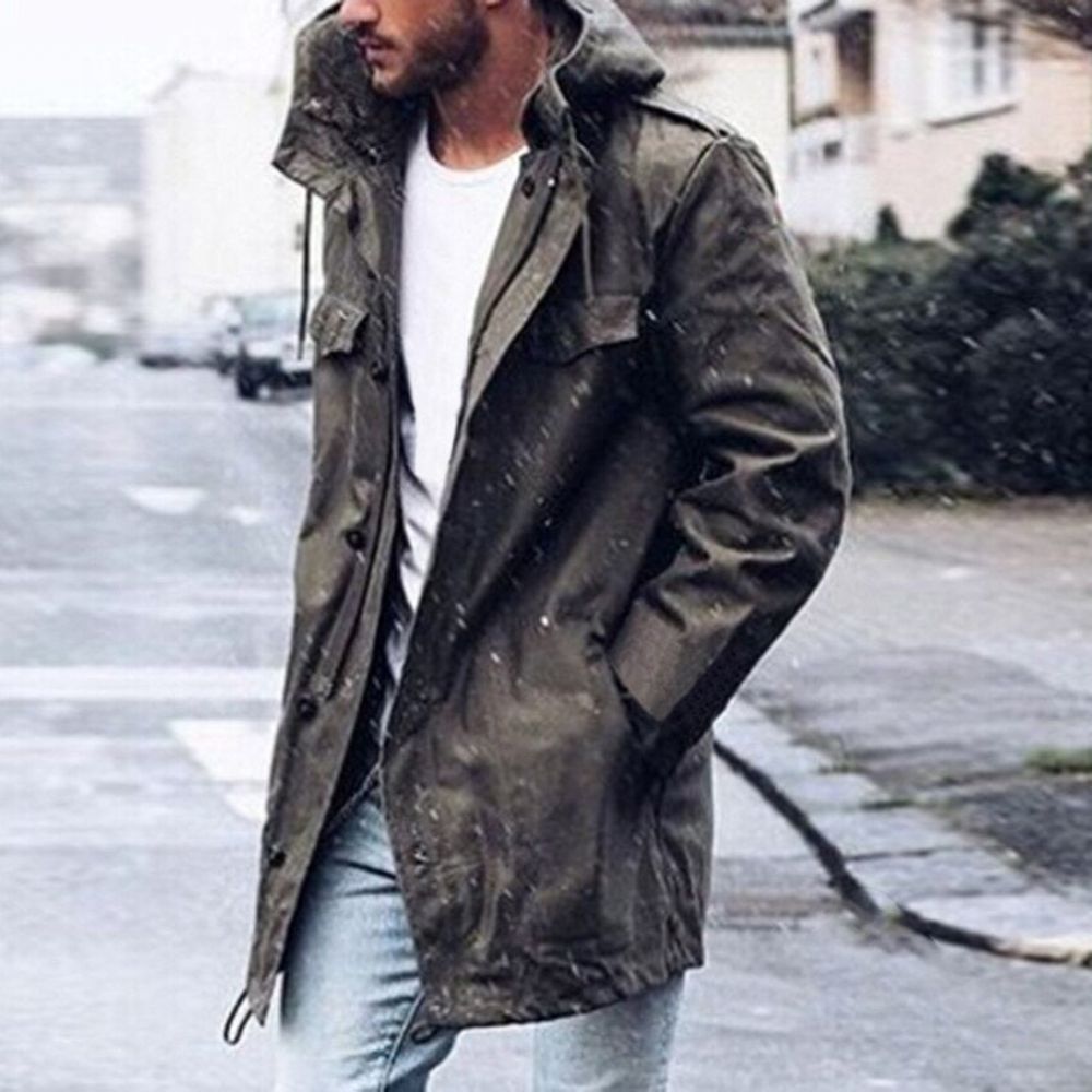 Windbreaker Trench Stilig Kåpe