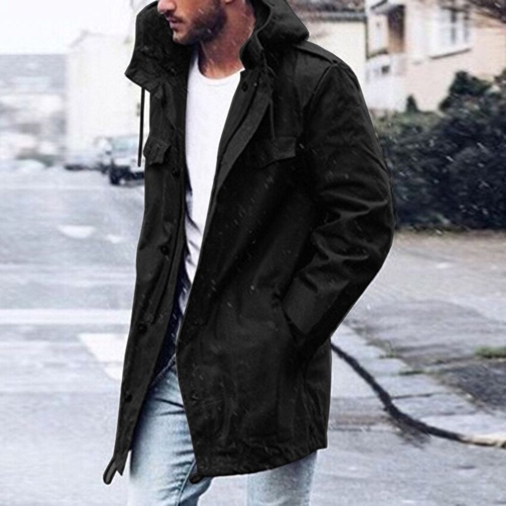 Windbreaker Trench Stilig Kåpe