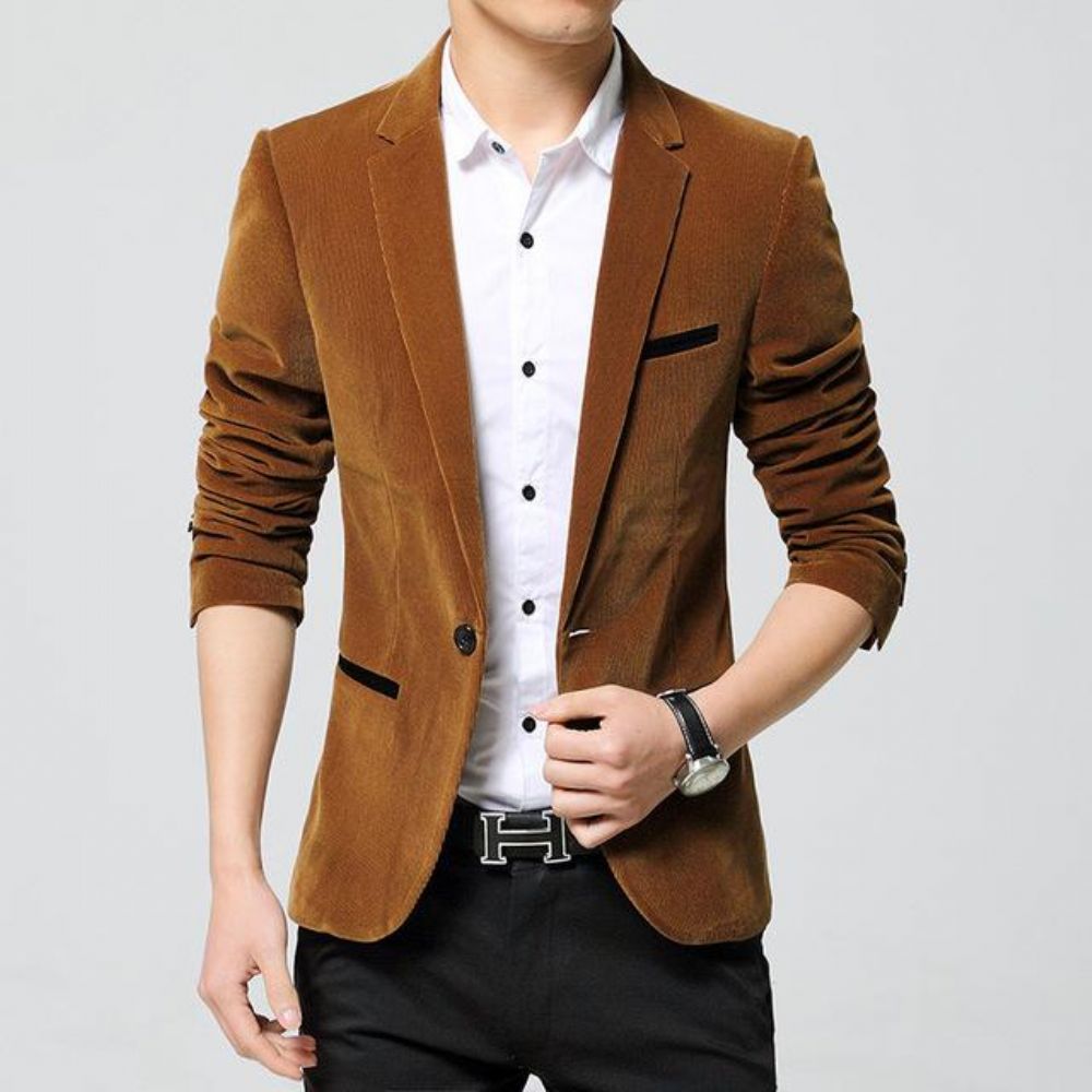 Business Autumn Linen Blazer