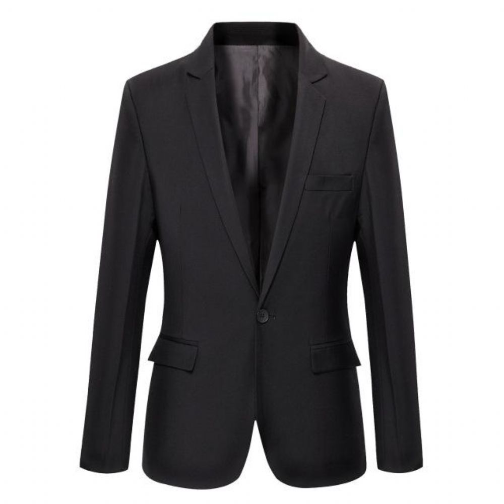 Casual Ensfarget Maskulin Blazer