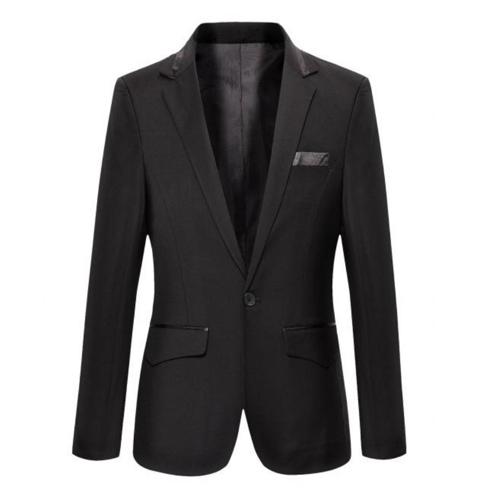 Casual Ensfarget Maskulin Blazer