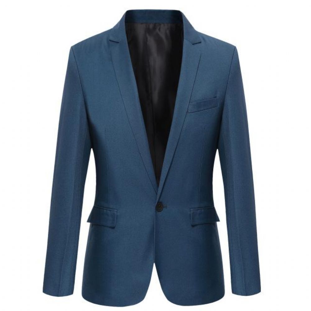 Casual Ensfarget Maskulin Blazer