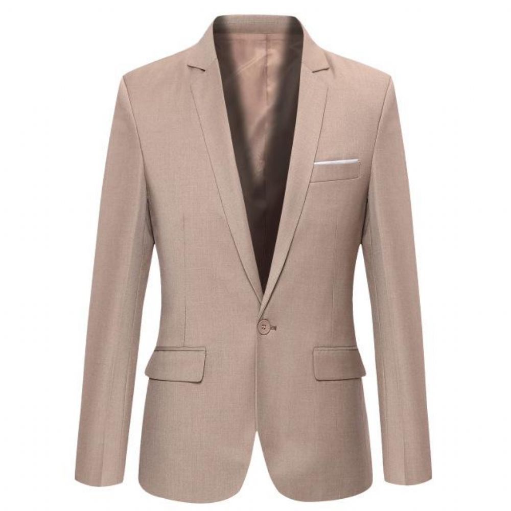 Casual Ensfarget Maskulin Blazer