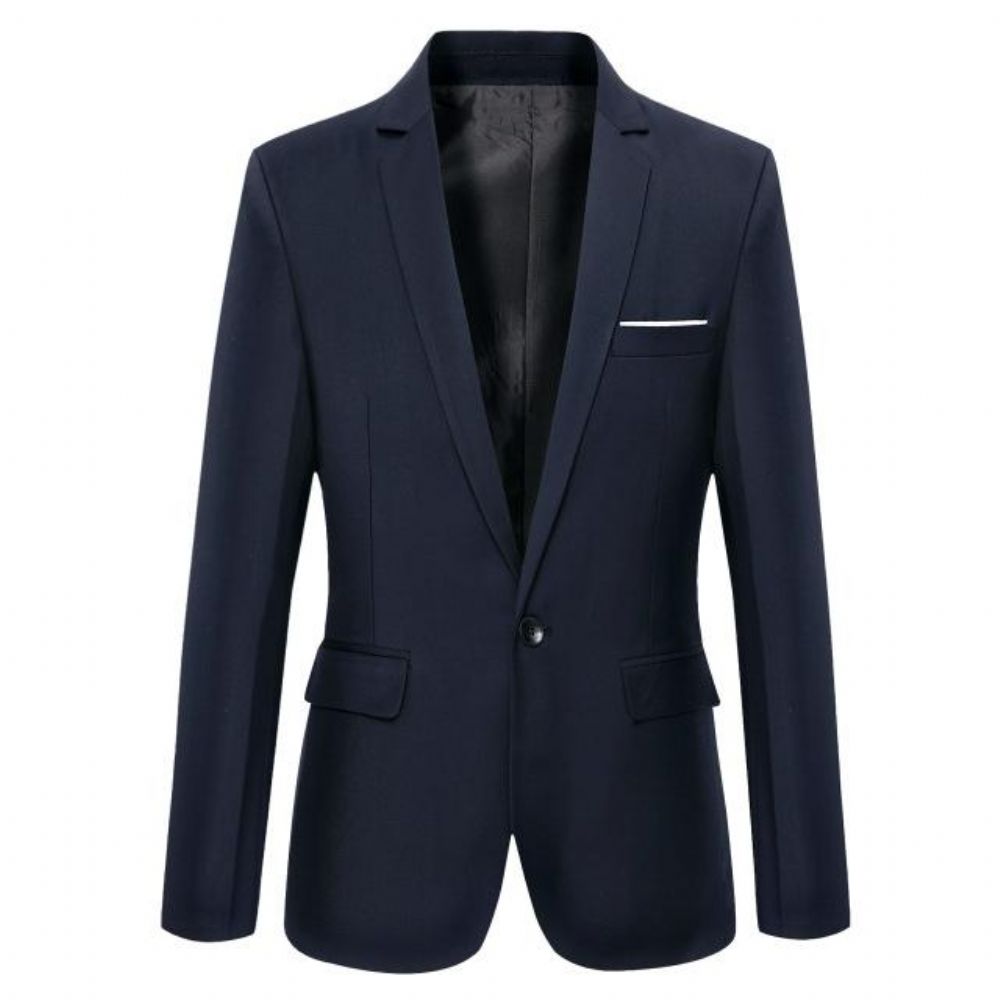 Casual Ensfarget Maskulin Blazer