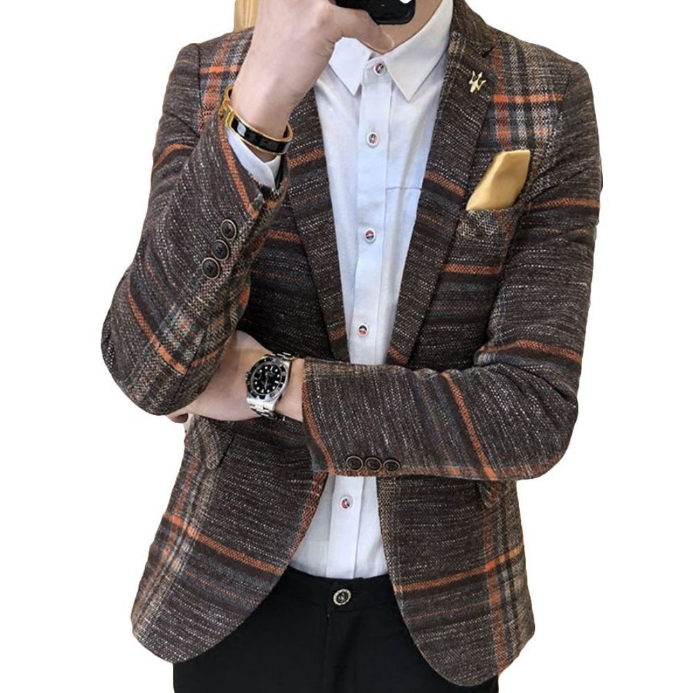 Designer Blazer Tweed-knapp