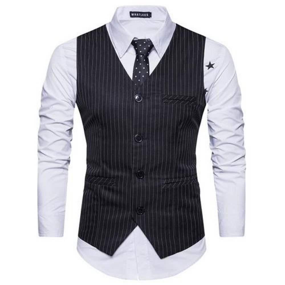 England Style Stripe Formell Vest