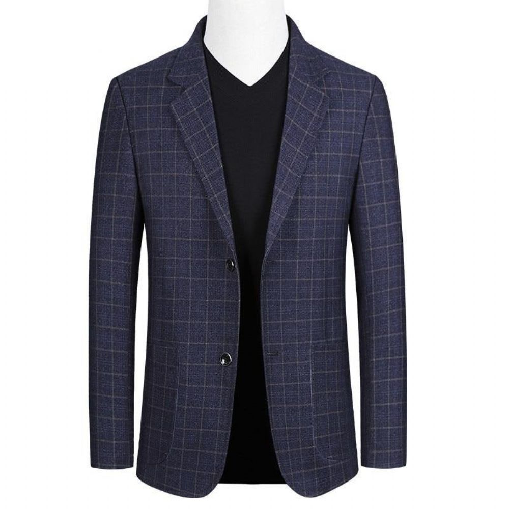 Trending Slim Fit Rutete Høstblazer