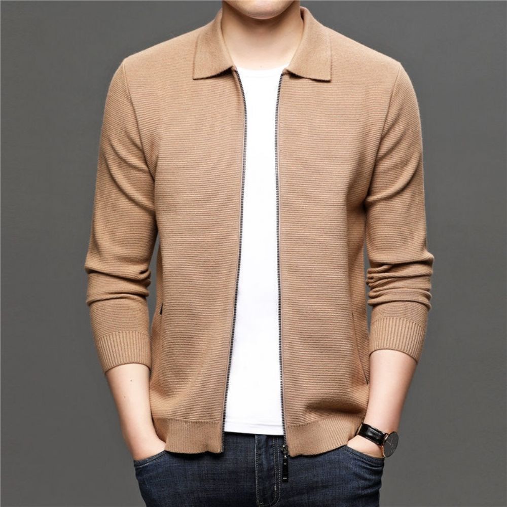 Tykk Varm Ullgenser Cardigan