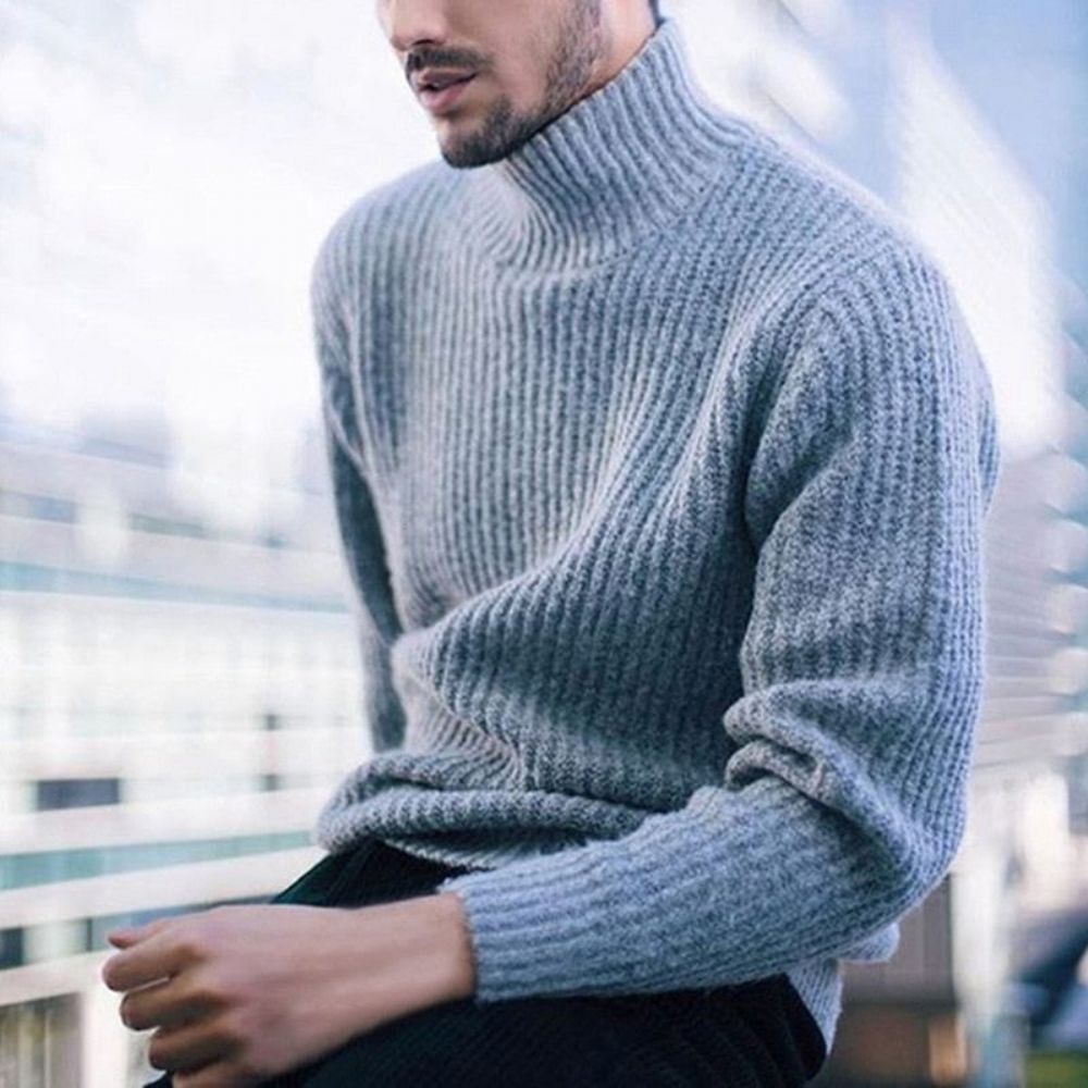 Varm Cashmere Turtleneck Genser