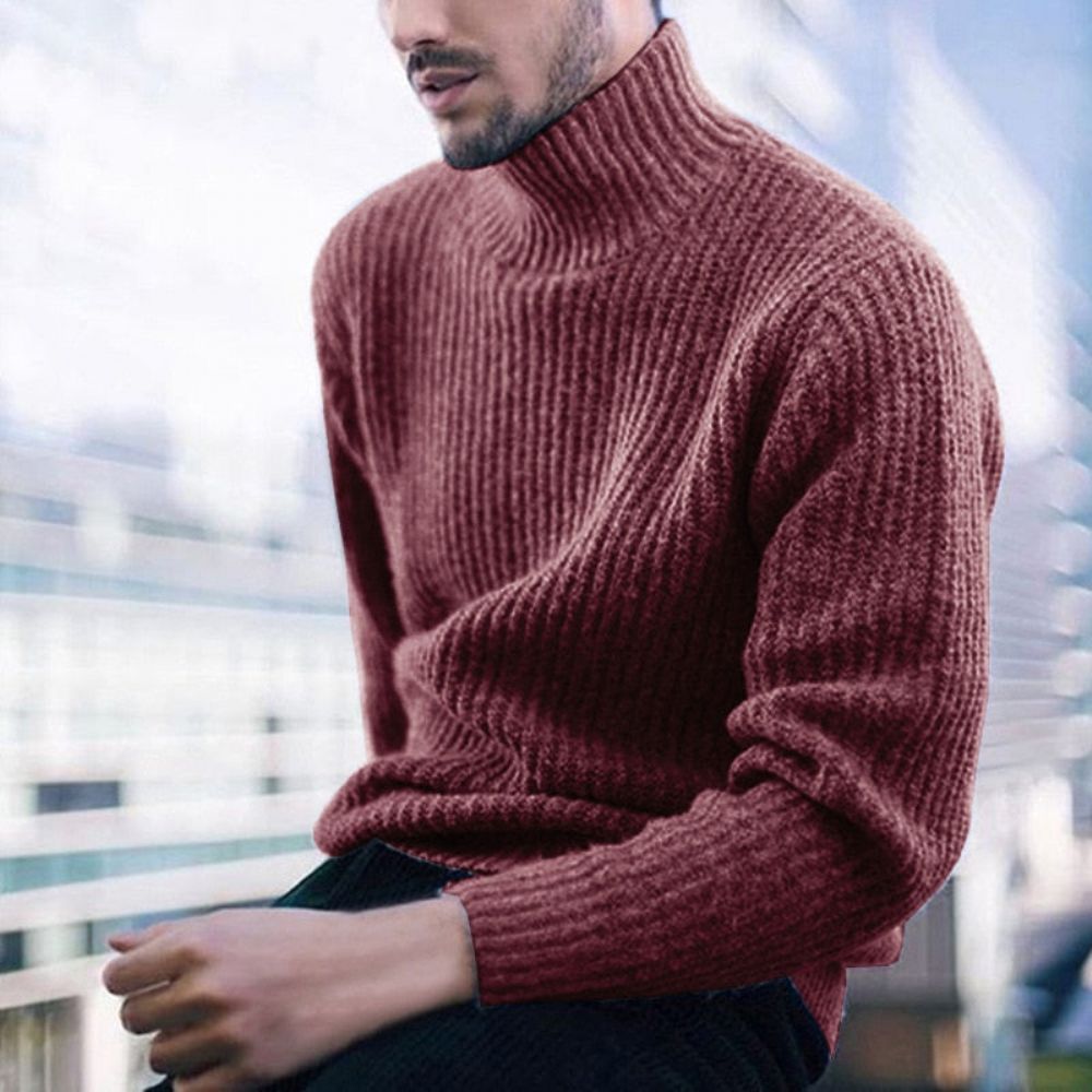 Varm Cashmere Turtleneck Genser