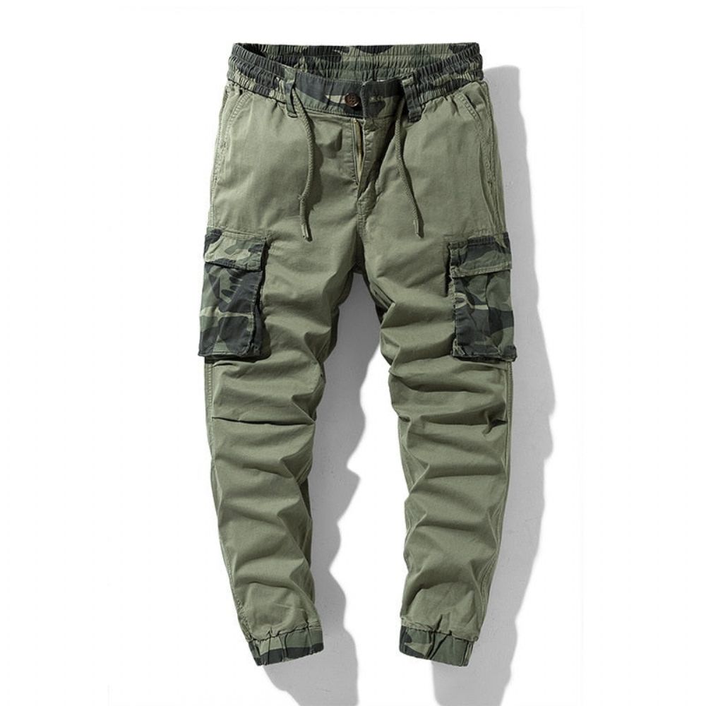 Cargo Streetwear Joggers Med Elastisk Midje