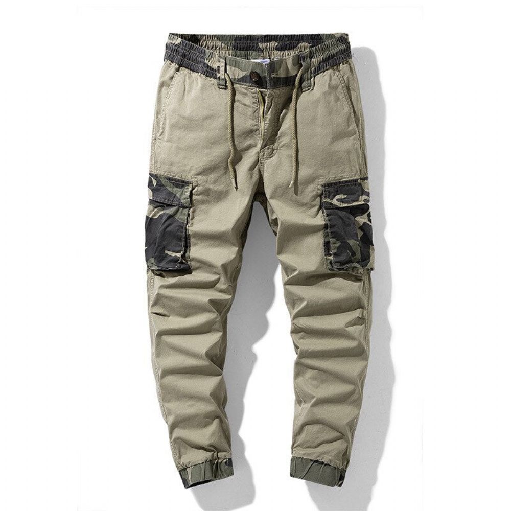 Cargo Streetwear Joggers Med Elastisk Midje