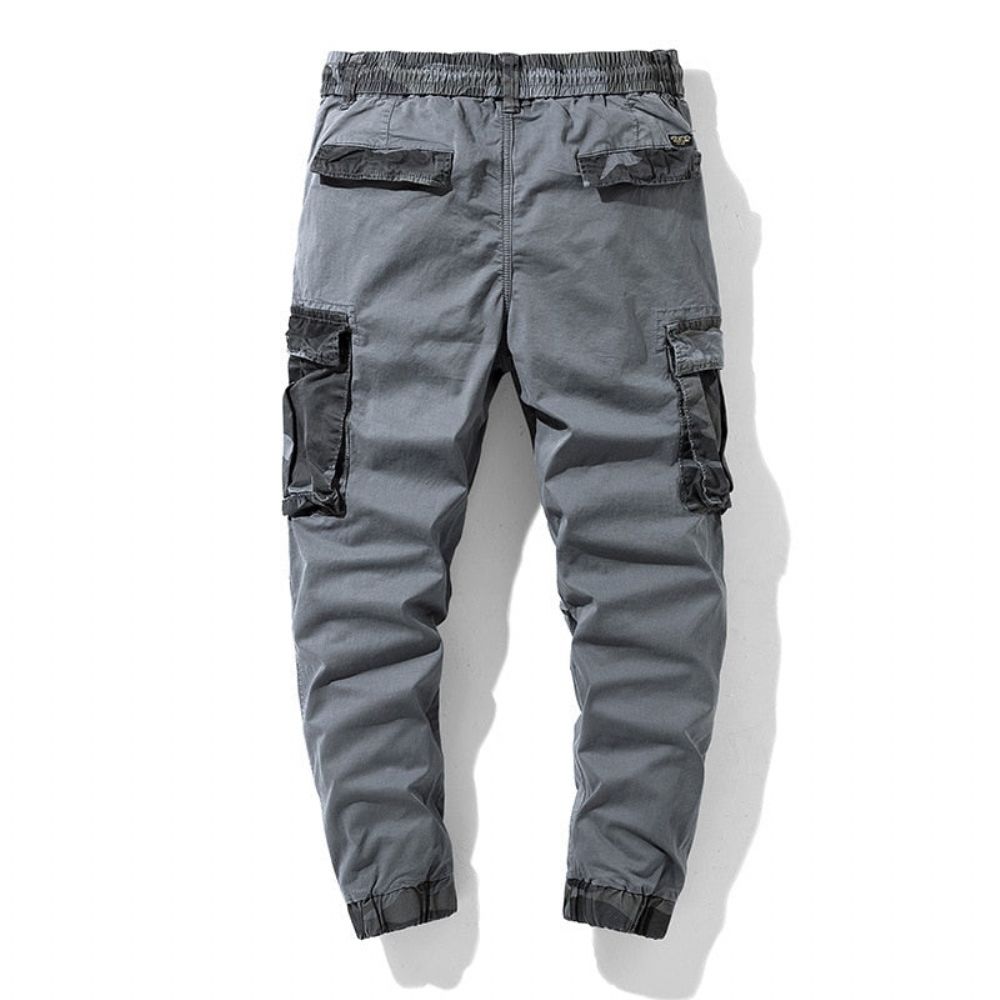 Cargo Streetwear Joggers Med Elastisk Midje