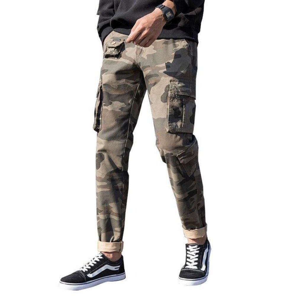 Designer Cotton Camo Cargo Pants