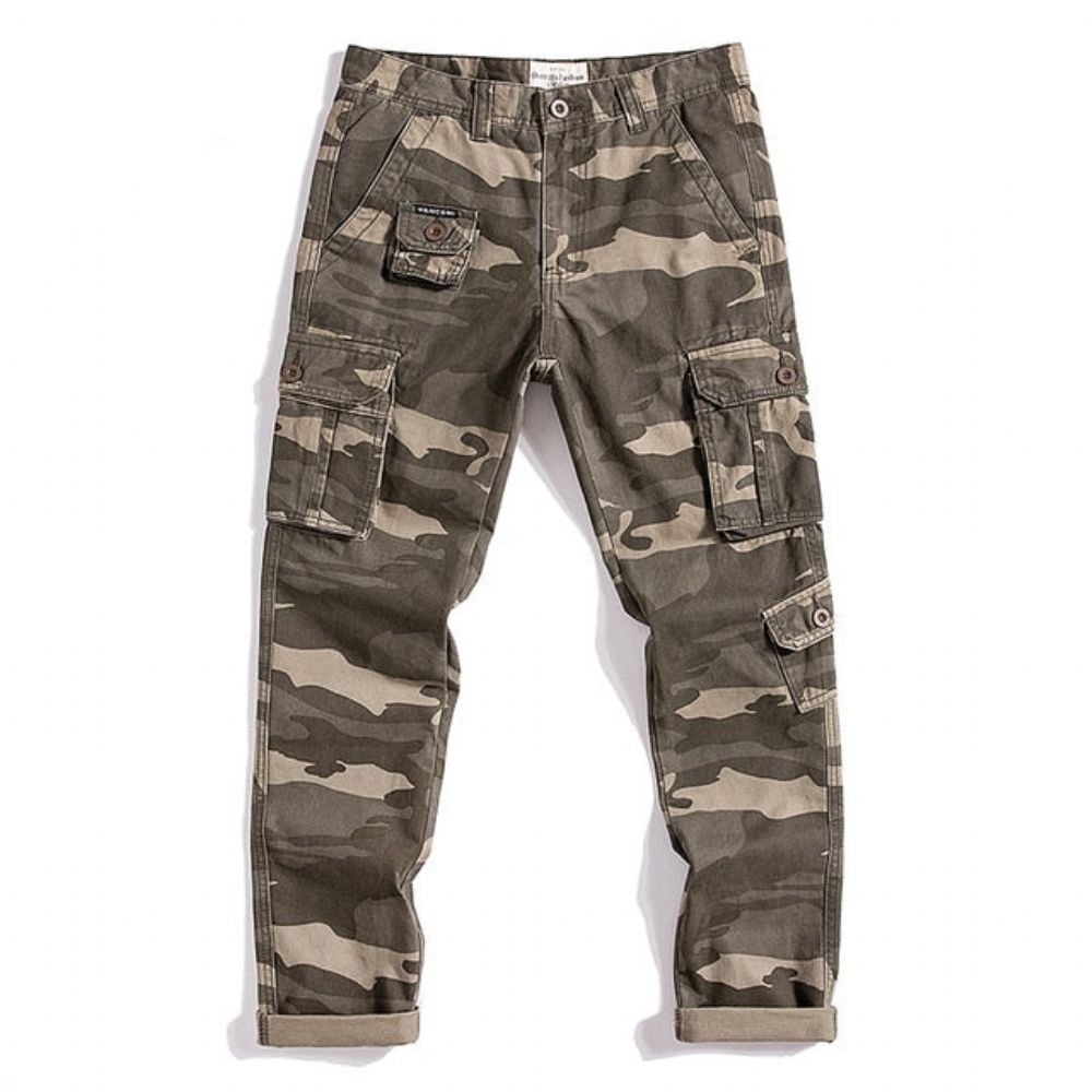 Designer Cotton Camo Cargo Pants